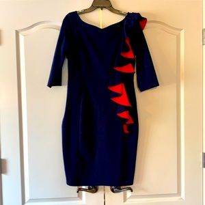 New! Navy Cotton Blend Dress